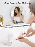Foldable Portable Handheld Fan with Power Bank & Flashlight – Long Battery Mini Cooling Fan for Travel & Outdoor