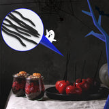 36Pcs Black Wooden Candy Apple Sticks – 6 Inch Real Branch Style Caramel Apple Skewers for Halloween, Birthday & Dessert Decoration