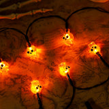 Halloween Pumpkin String Lights – 2 Pack 20 LED Battery Operated Lights (8.2 FT Each, 3 Modes, Orange Glow)