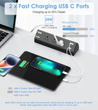 Desk Clamp Power Strip with USB-C Fast Charging 7-Port Surge Protector Mountable Charging Station Black