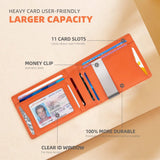 RFID Blocking Slim Wallet for Men with Money Clip – Minimalist Vegan Leather Travel Wallet