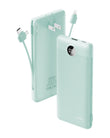10000mAh Portable Power Bank with Built-in AC Wall Plug & Multi Cables – Ultra Lightweight Fast Charging Travel Battery Green