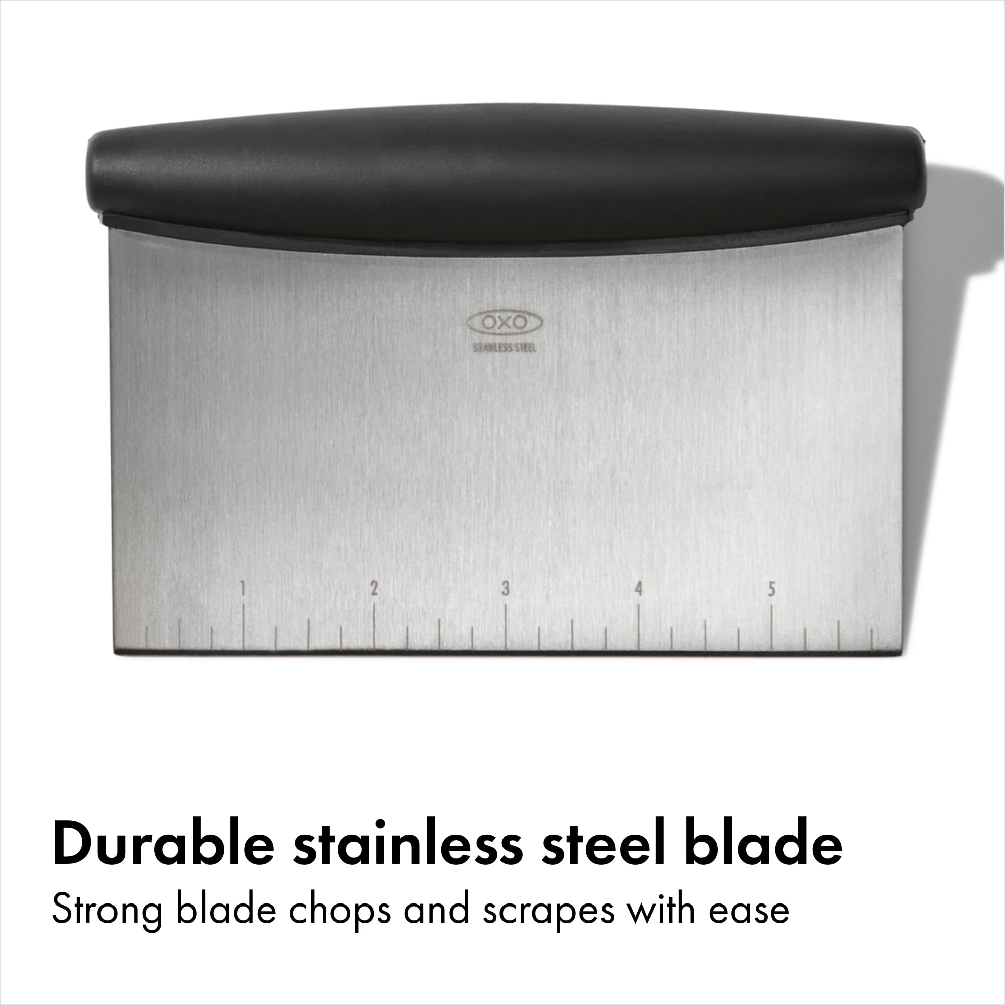 Stainless Steel Dough Scraper & Vegetable Chopper with Measurement Marks
