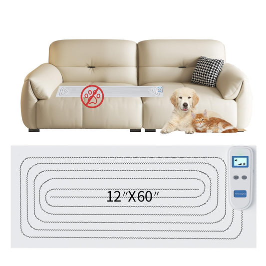Rechargeable Scat Training Mat for Dogs & Cats – Adjustable Static Pet Deterrent (Blue)