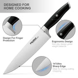 14-Piece Professional Knife Block Set with Sharpener – Full Tang Stainless Steel Kitchen Knives