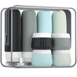 TSA Approved Travel Bottles & Cream Jars Set – Leakproof Silicone Toiletry Containers with Clear Bag