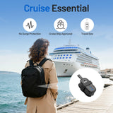 Mini Travel Power Strip with USB-C – Compact Extension Cord with 2 AC Outlets & USB Charging Ports for Travel