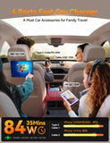 84W 4-in-1 Retractable Car Charger – Fast USB-C & USB Multi-Device Car Charging Station