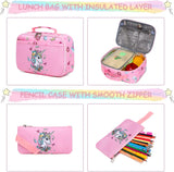 Unicorn School Backpack Set with Lunch Bag and Pencil Case