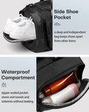 HOTOR Spacious Gym Duffle Bag – Carry-On Sports & Weekender Bag with Shoe Compartment and Wet Pocket (Black)