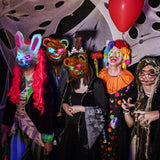 LED Light-Up Bloody Bear Mask – Scary Halloween Horror Mask with Flashing Modes, Adjustable Fit for Adults & Kids