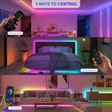 RGBIC COB LED Strip Lights 2×20FT – 16M Colors Music Sync Smart Strip with App & RF Remote