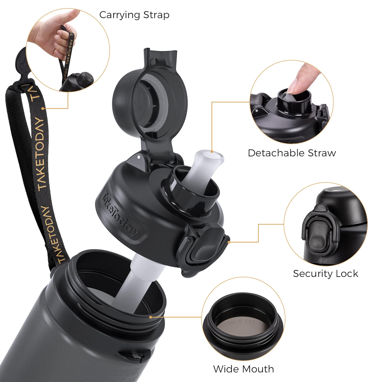 Collapsible Silicone Water Bottle – Foldable BPA-Free Travel Water Bottle for Hiking, Gym, Camping & Travel
