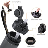 Collapsible Silicone Water Bottle – Foldable BPA-Free Travel Water Bottle for Hiking, Gym, Camping & Travel