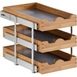 3-Tier Wooden Pull-Out Cabinet Drawer – Vertical Slide-Out Storage System for Kitchen, Pantry & Bathroom