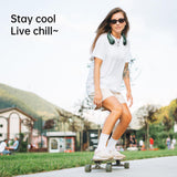 JISULIFE Hands-Free Bladeless Neck Fan – Quiet Wearable Cooling with 5 Speeds & 4000mAh Battery (Dark Green)