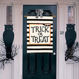 Double-Sided Halloween Garden Flag – Black Durable Polyester Welcome Banner for Yard, Lawn & Porch Decor