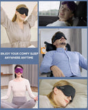 3D Contoured Sleep Mask for Travel – 100% Light Blocking Eye Mask for Side Sleepers with Memory Foam & Adjustable Strap