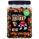 M&M’s Milk Chocolate Halloween Candy Jar – 62oz Bulk Resealable Container with Orange & Black Candies 🍫🧡🎃