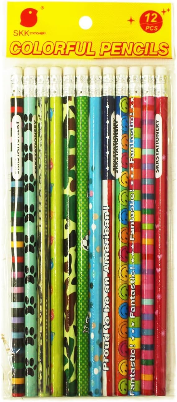 144-Count Assorted Color #2 HB Pencils with Erasers