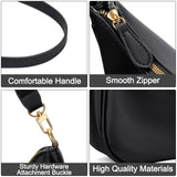 KKXIU Retro Shoulder Bag for Women – Versatile PU Leather Hobo, Clutch & Crossbody Handbag with Removable Straps (Black)