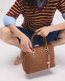 ALDO Legoirii Tote Bag for Women – Medium Top Handle Handbag with Zipper Closure (Medium Brown)