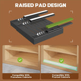 Extra-Wide Expandable Pull-Out Cabinet Organizer – 21” Deep 3-Rail Slide-Out Drawer (Black, 2-Pack)