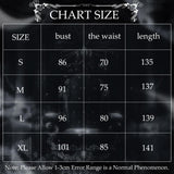 Women’s Gothic Halloween Costume Set – Long Black Dress, Wig, Rose, Ring & Necklace (5pcs)