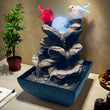 Red & White Mini Tabletop Water Fountain – Compact Desk Zen Waterfall (Red and White)