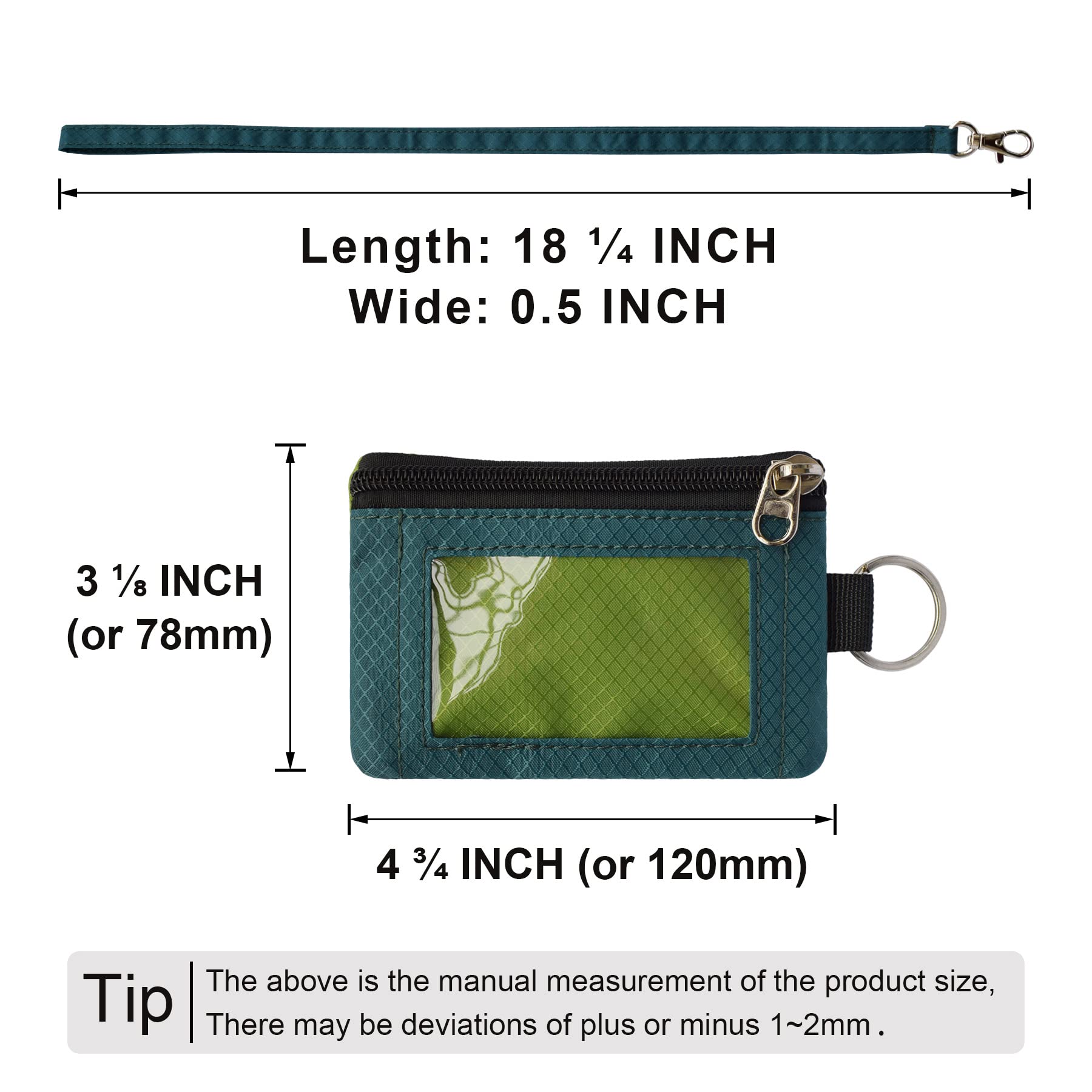 RFID Blocking Small Wallet with Lanyard, Compact Card Holder Wallet for Travel, Coins and Cash