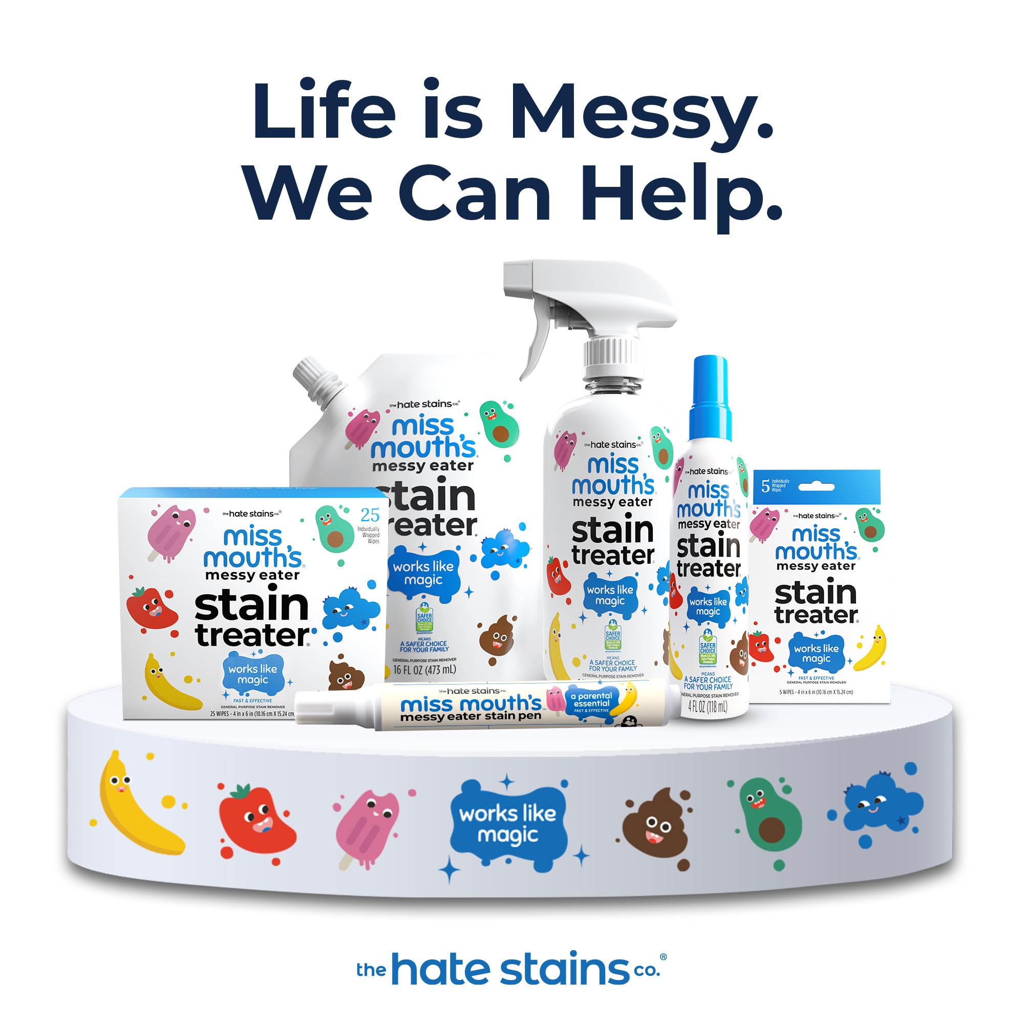Miss Mouth’s Messy Eater Stain Remover Spray – Fast Acting Laundry Stain Cleaner for Baby Clothes & Fabrics