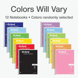 12-Pack College Ruled Spiral Notebooks, 70 Sheets