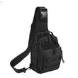 NOVEMKADA Tactical Sling Shoulder Bag – 1000D Military MOLLE Chest & Crossbody Backpack for Outdoor Adventures (Black)