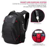 Swissdigital Design Travel Laptop Backpack – TSA Friendly USB-C Charging RFID Business Bag