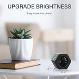 Rotating Pomodoro Timer Hexagon with Flip Control, Preset 5/10/25/30/60 Min & Stopwatch, Silent Vibration Desk Timer for Work, Study & Kitchen – Black