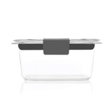 Brilliance Tritan Food Storage Containers – Leak-Proof Airtight Stackable Set (Clear, 5 Containers)