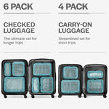 Compression Packing Cubes Set – Travel Organizer Bags for Suitcase & Luggage