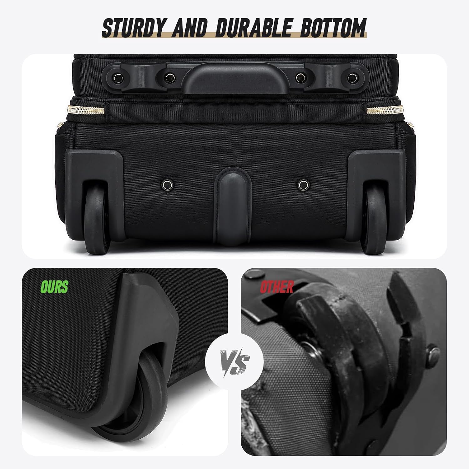 16-Inch Underseat Rolling Carry-On with Laptop Storage