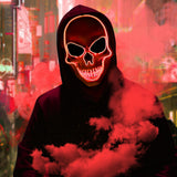 LED Light Up Mask & Gloves Set – Red Halloween Tech-Horror Costume with 3 Lighting Modes & Adjustable Fit