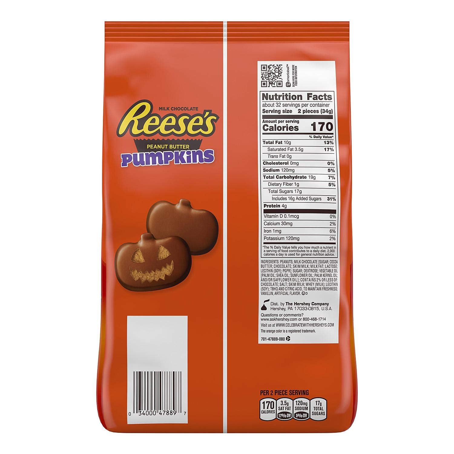 REESE’S Peanut Butter Pumpkins – Snack Size Halloween Candy