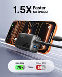 INIU 30W GaN Fast Charger – Dual Port USB-C Wall Charger with Fast Charging Cable