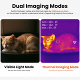 Mini Pocket Thermal Camera with Touchscreen – 80x60 IR Sensor, Real-Time Heat Detection (Black)