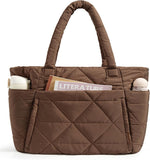 Puffy Tote Bag for Women - Lightweight 15.6" Laptop Work Bag