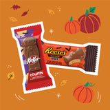 KIT KAT & REESE’S Assorted Milk Chocolate Snack Size Candy – 30 Count Halloween Bag (18.44 oz)