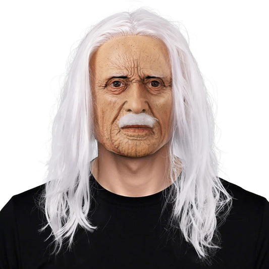 Realistic Old Man Latex Mask – Creepy Full Head Halloween Costume for Adults 🎭😱