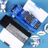 Blue Astronaut Pop-Up Pencil Case with Lock