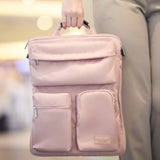 Carry-On Luggage Organizer Harness with Laptop Pocket & Adjustable Straps – Travel Storage Bag Pink