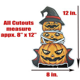 12-Pack Large Halloween Character Wall Cutouts – Mummy, Witch, Vampire, Zombie & Pumpkin Decorations