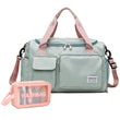 Small Gym Bag for Women – Lightweight Travel Duffle & Weekender Bag with Shoe Compartment and Toiletry Pouch (Green)
