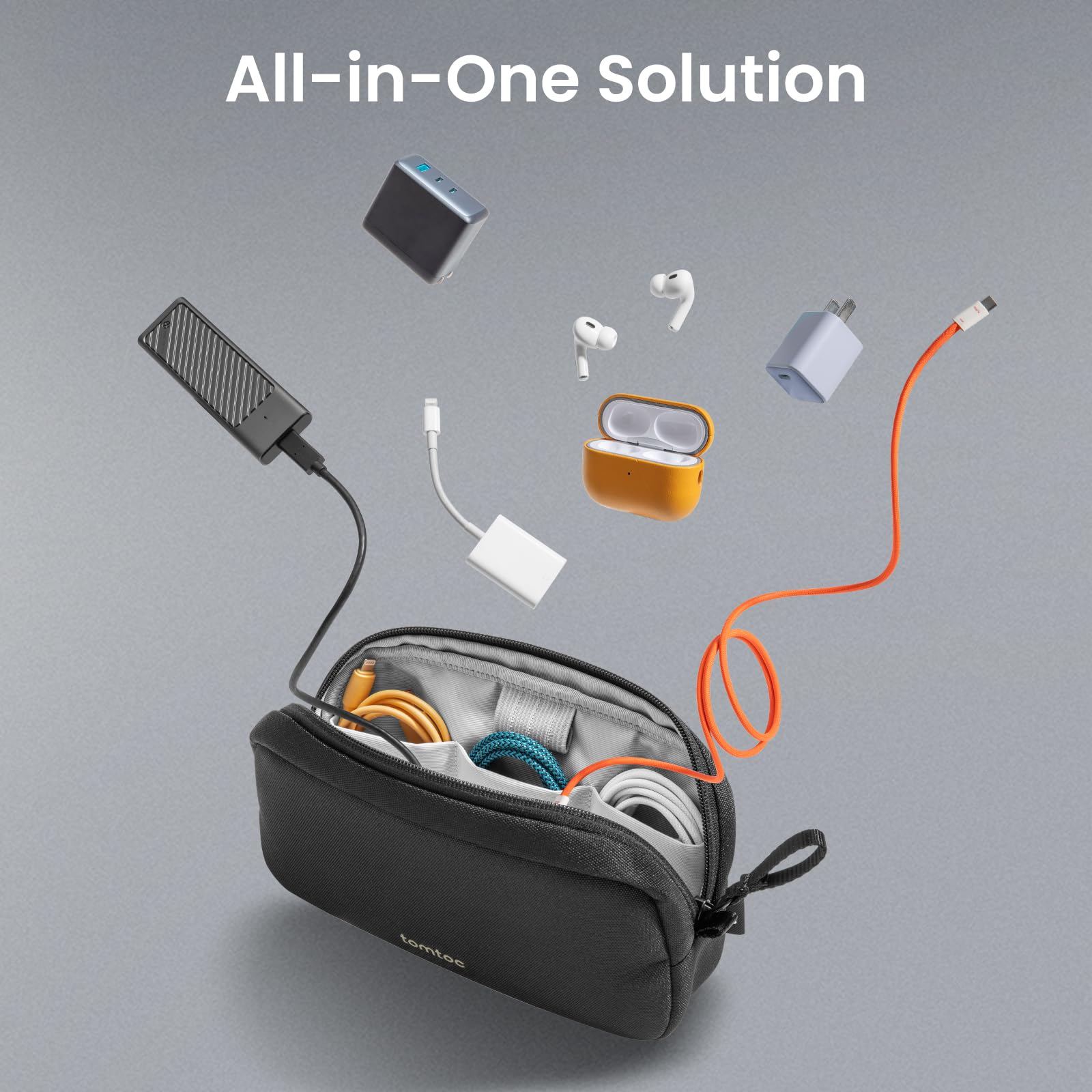 Light-T12 Portable Tech Organizer Pouch – Compact Travel Gadget Case for Chargers, Cables & Daily Essentials